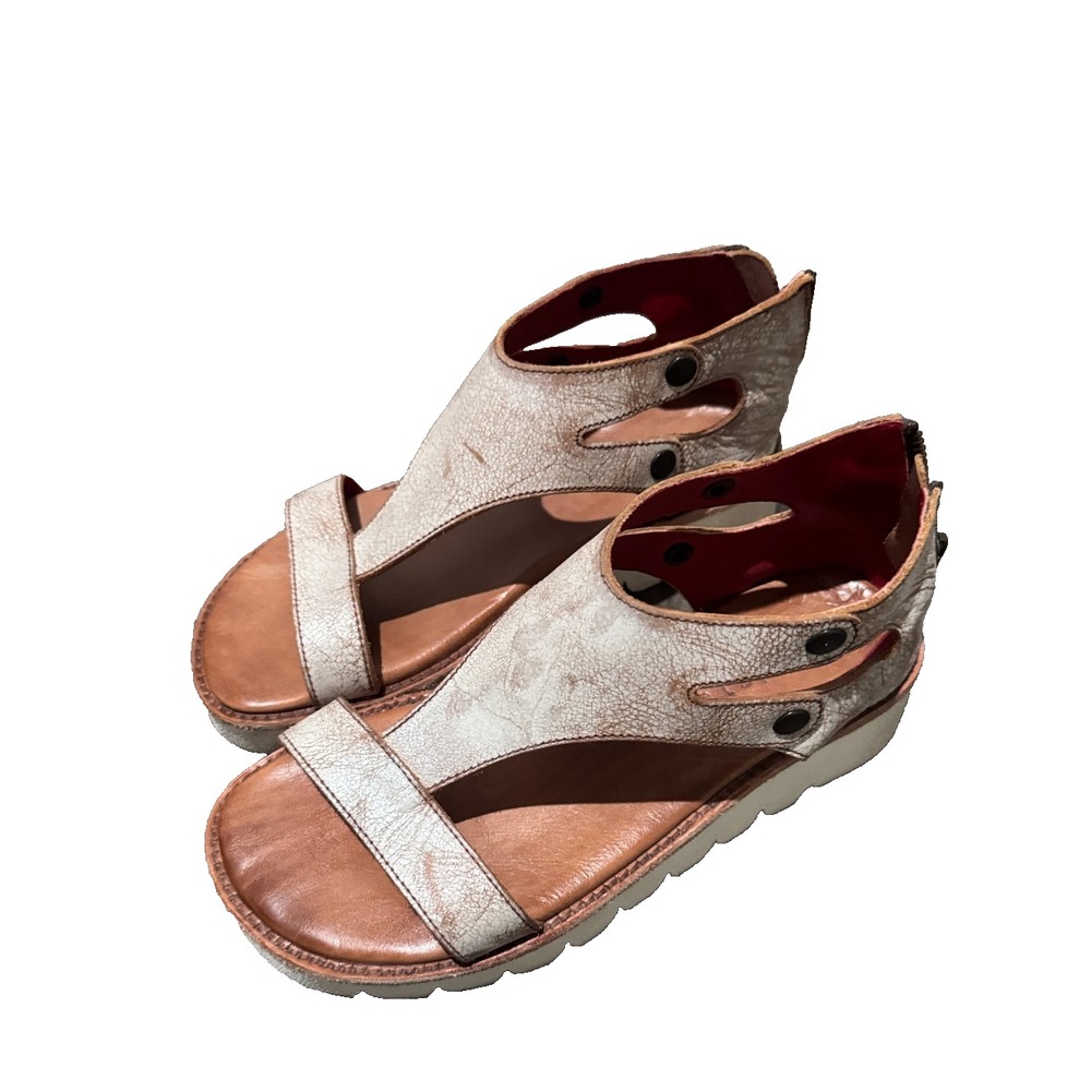 Bed Stu SONI II Platform Sandals 7 white nectar lux shoes bohemian hippie